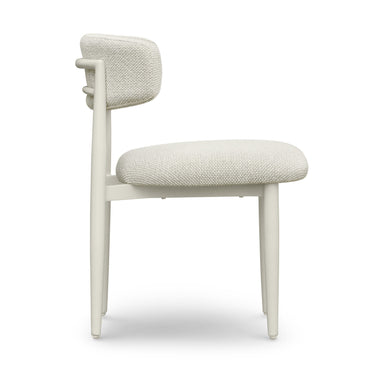 TOV Annika Textured Contract-Grade Fabric Outdoor Dining Side Chair Cream