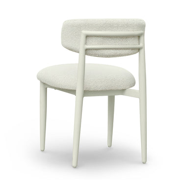 TOV Annika Textured Contract-Grade Fabric Outdoor Dining Side Chair Cream