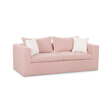 TOV Salty 84.5" Striped Contract-Grade Indoor/Outdoor Sofa Red