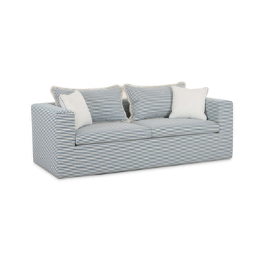 TOV Salty 84.5" Striped Contract-Grade Indoor/Outdoor Sofa Blue