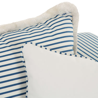 TOV Salty 84.5" Striped Contract-Grade Indoor/Outdoor Sofa Blue