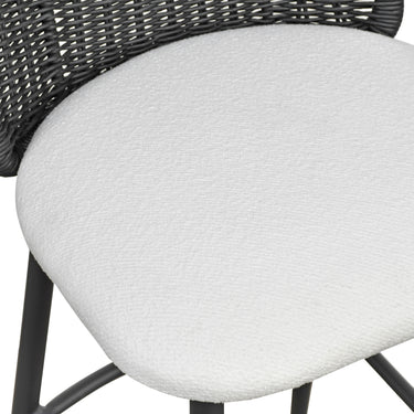 TOV Alexa Performance Fabric Outdoor Stool Black Bar Height