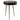 Rustic glam accent table with handmade black wood surface and brass-filled knots, perfect for small spaces