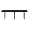 TOV Bryn 59" Black Linen Bench, image 1