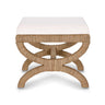 TOV Kappa Cream Contract-Grade Fabric and Natural Seagrass Accent Stool, image 2