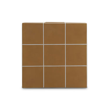TOV Alma Tile Concrete Indoor/Outdoor Side Table Orange