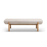 TOV Julianna 56" Textured Performance Fabric Bench, Cream option, image 1