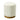 TOV Opal Performance Velvet Ottoman, Cream option, image 1