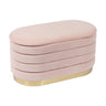TOV Lillian 31.5" Performance Velvet Storage Bench, Blush option, image 1
