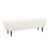 TOV Denise 51" Cream Performance Boucle Bench, image 1