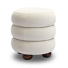 TOV Stefanie Performance Velvet Ottoman, Cream option, image 1