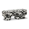 TOV Lena 47" Performance Jacquard Bench, Black and White option, image 1