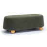 TOV Jaine 48" Contract-Grade Faux Mohair Large Ottoman, Forest Green option, image 1