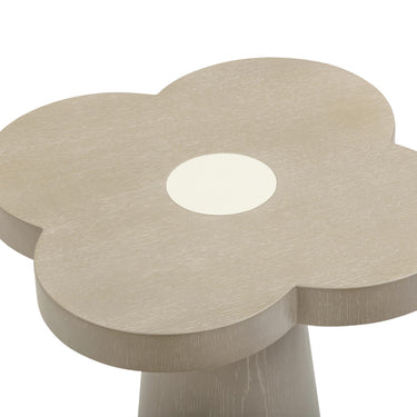 TOV Allium Washed Ash Side Table Brown, Cream, Grey