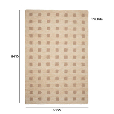 TOV Hari Natural Hand-Tufted Rug Natural 5' x 7'