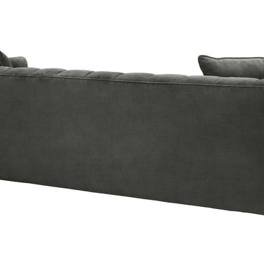 TOV Bea 90.6" Performance Velvet Tufted Sofa Grey