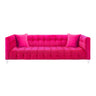 TOV Bea 90.6" Performance Velvet Tufted Sofa Pink