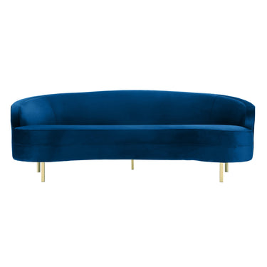 TOV Baila 89" Performance Velvet Sofa Navy