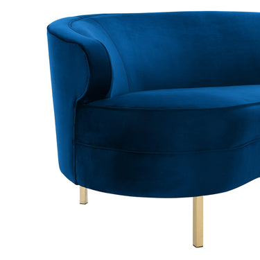 TOV Baila 89" Performance Velvet Sofa Navy