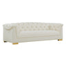 TOV Farah 91" Performance Velvet Sofa Cream