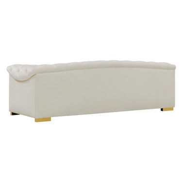 TOV Farah 91" Performance Velvet Sofa Cream