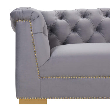 TOV Farah 91" Performance Velvet Sofa Grey
