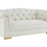 TOV Farah 69" Performance Velvet Loveseat Cream