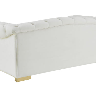 TOV Farah 69" Performance Velvet Loveseat Cream