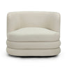 TOV Astor Performance Faux Mohair Swivel Hotel Lounge Chair, Cream option, image 1