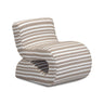 TOV Senna Taupe Organic Stripes Contract-Grade Jacquard Fabric Accent Chair, image 1