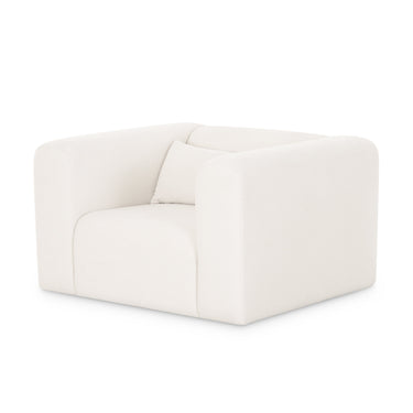 TOV Tarra Cream Performance Chenille Armchair Cream
