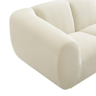 TOV Emmet 90" Performance Velvet Sofa Cream