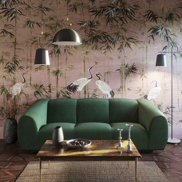 TOV Emmet 90" Performance Velvet Sofa Forest Green