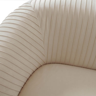 TOV Yara 70" Pleated Performance Velvet Loveseat Beige