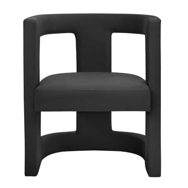 TOV Ada Performance Velvet Accent Chair Black
