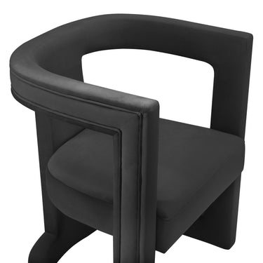 TOV Ada Performance Velvet Accent Chair Black