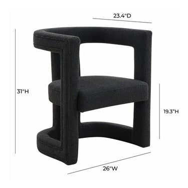 TOV Ada Black Performance Boucle Chair Black - ON FINAL SALE