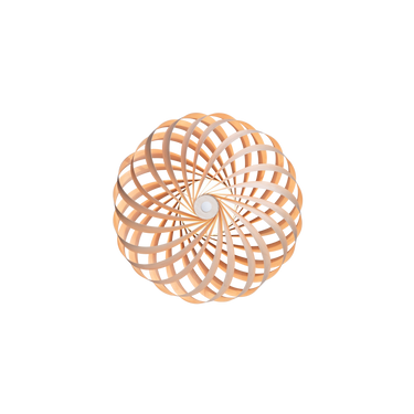 Natural Birch, 15.75 in, front view | TR5 Wall Light by Tom Rossau