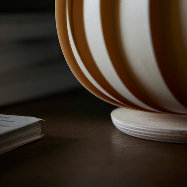 The twisted strips in detail | TR7 Table Lamp by Tom Rossau