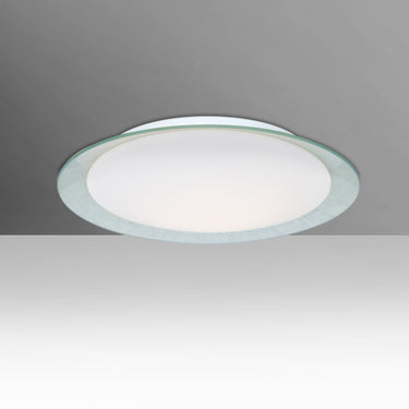 Tuca 15 in Opal/Silver Foil, straight-on | Besa Lighting