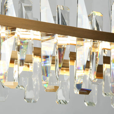 Tadeusz Brass Rectangle Island Light - 43" Modern LED Pendant for Kitchen