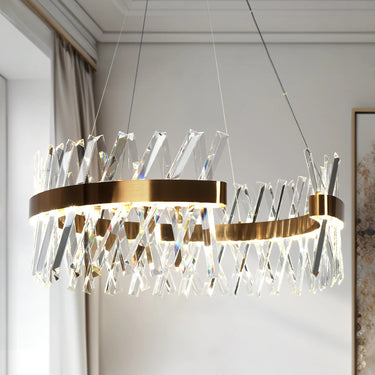 Brass and Crystal Drum Chandelier - Tadonipkeseismo 23

