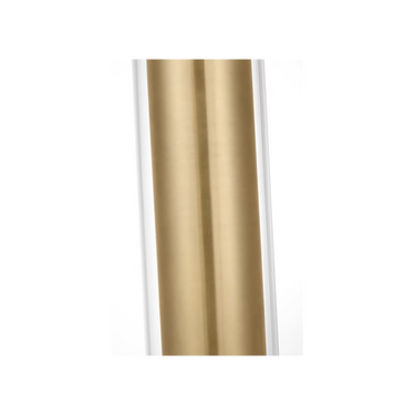 Designer LED pendant Tala 25 in brass finish with minimalist curved design