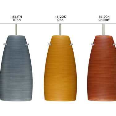 Tao 10 shades in Titan, Oak and Cherry glass | Besa Lighting