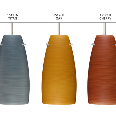 Titan, Oak and Cherry Tao 10 pendants in a row | Besa Lighting