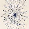 Paint wool rug in Blue, full view
