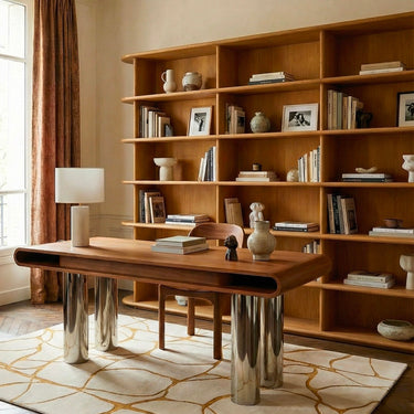 Ambre wool rug, styled in a room