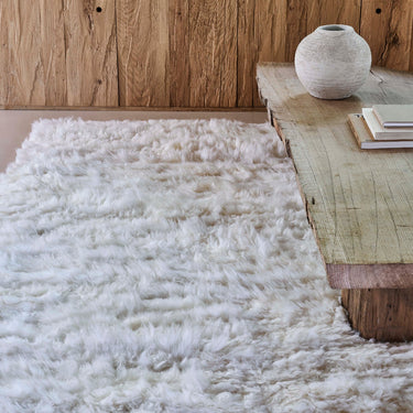 Toison wool rug, styled in a room