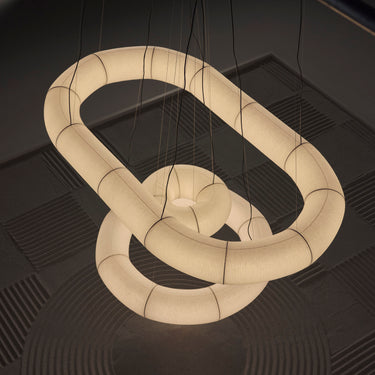 Tekiò Circular P4 pendant light with Japanese paper shade