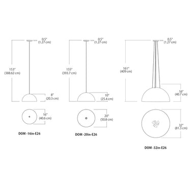 BlackJack Lighting Domos 32" Pendant Light